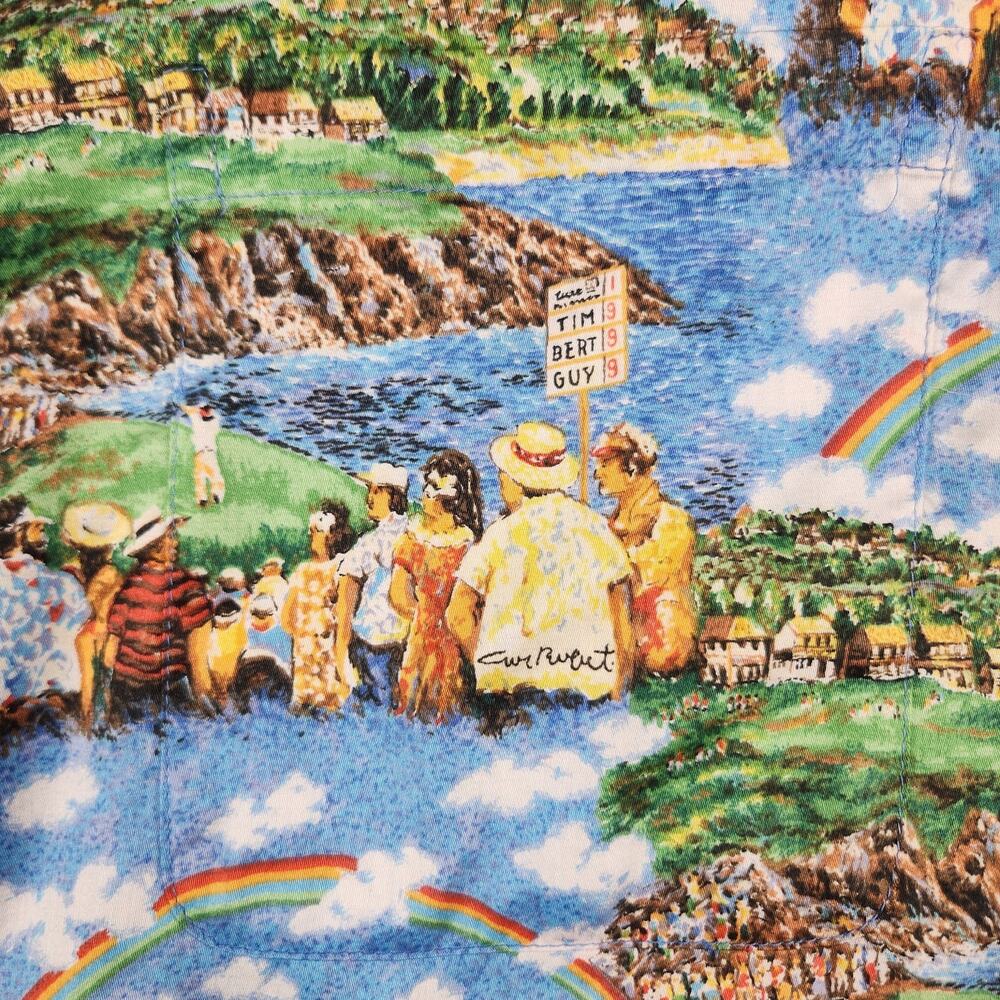 Vintage Reyn Spooner Shirt Mens XL Golf Event Print Button Up 90s Vintage Hawaii - Picture 4 of 10